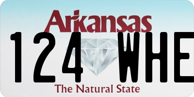 AR license plate 124WHE