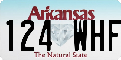 AR license plate 124WHF