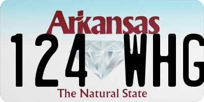 AR license plate 124WHG