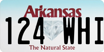 AR license plate 124WHI