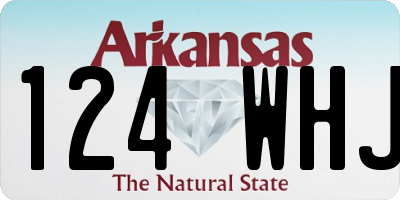 AR license plate 124WHJ