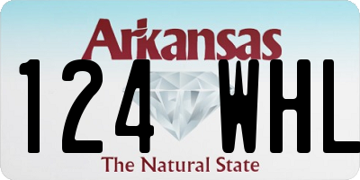 AR license plate 124WHL