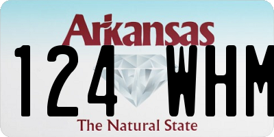 AR license plate 124WHM