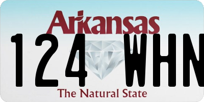 AR license plate 124WHN