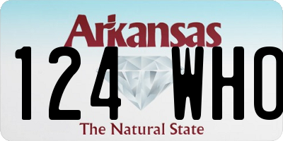 AR license plate 124WHO