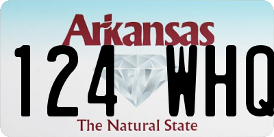 AR license plate 124WHQ