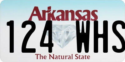 AR license plate 124WHS
