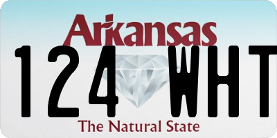 AR license plate 124WHT