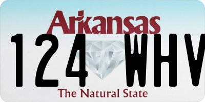 AR license plate 124WHV