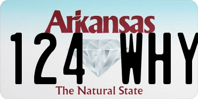 AR license plate 124WHY