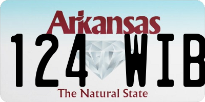 AR license plate 124WIB