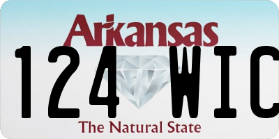 AR license plate 124WIC