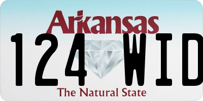 AR license plate 124WID