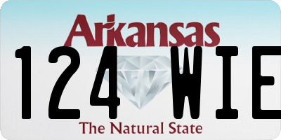 AR license plate 124WIE