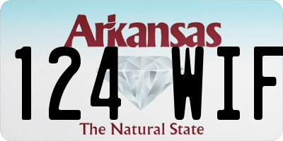 AR license plate 124WIF