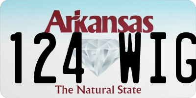 AR license plate 124WIG