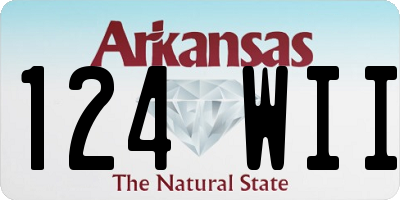 AR license plate 124WII