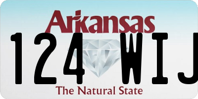 AR license plate 124WIJ
