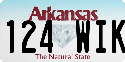 AR license plate 124WIK