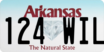 AR license plate 124WIL