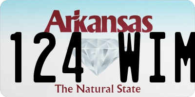 AR license plate 124WIM