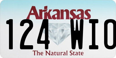 AR license plate 124WIO