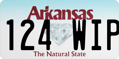 AR license plate 124WIP