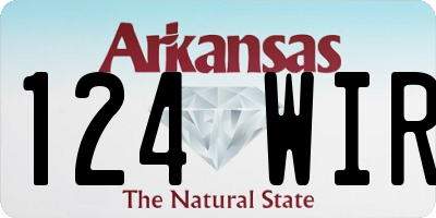 AR license plate 124WIR