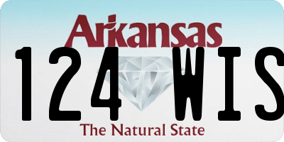 AR license plate 124WIS