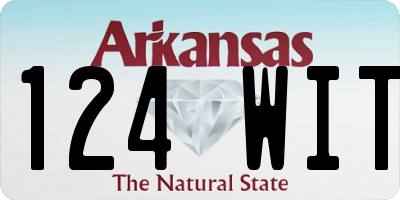 AR license plate 124WIT