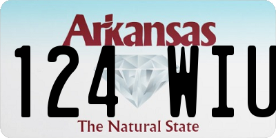 AR license plate 124WIU