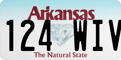 AR license plate 124WIV