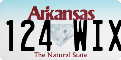 AR license plate 124WIX