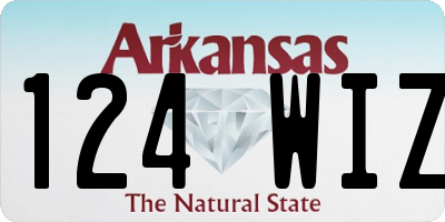 AR license plate 124WIZ