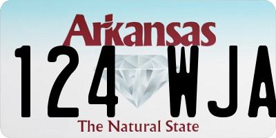 AR license plate 124WJA