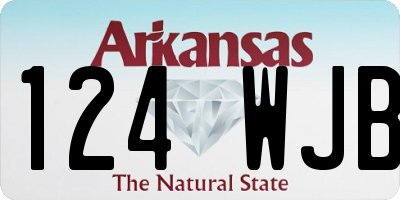 AR license plate 124WJB