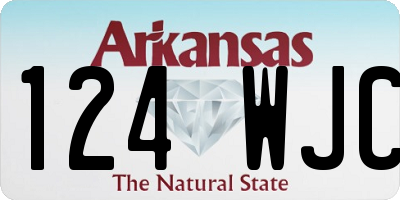 AR license plate 124WJC