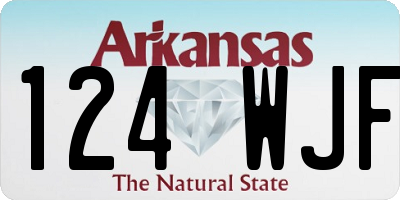 AR license plate 124WJF
