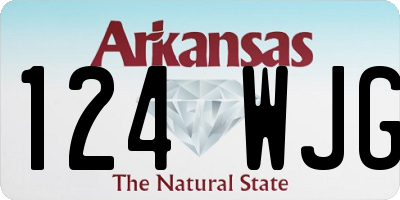 AR license plate 124WJG