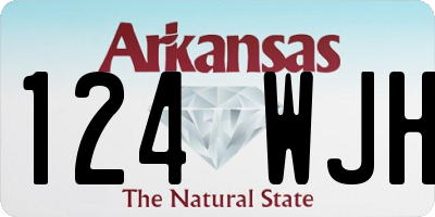 AR license plate 124WJH