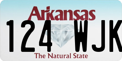 AR license plate 124WJK