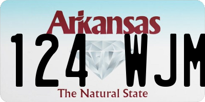 AR license plate 124WJM