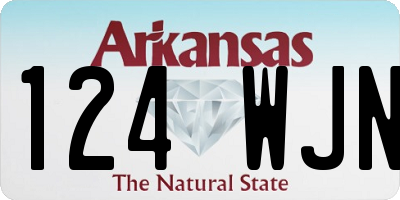 AR license plate 124WJN