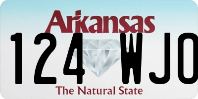 AR license plate 124WJO