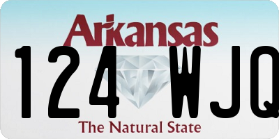 AR license plate 124WJQ