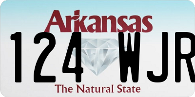 AR license plate 124WJR