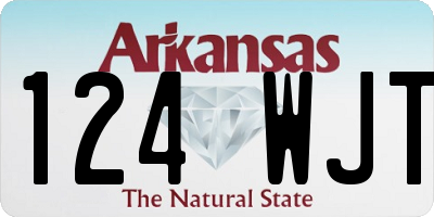 AR license plate 124WJT