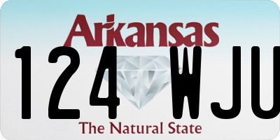 AR license plate 124WJU