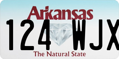 AR license plate 124WJX