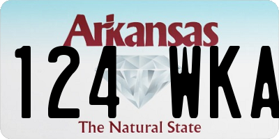 AR license plate 124WKA